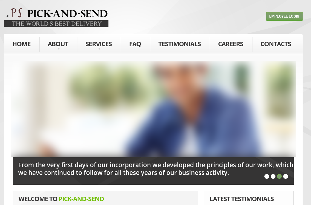 Pick and Send Startseite