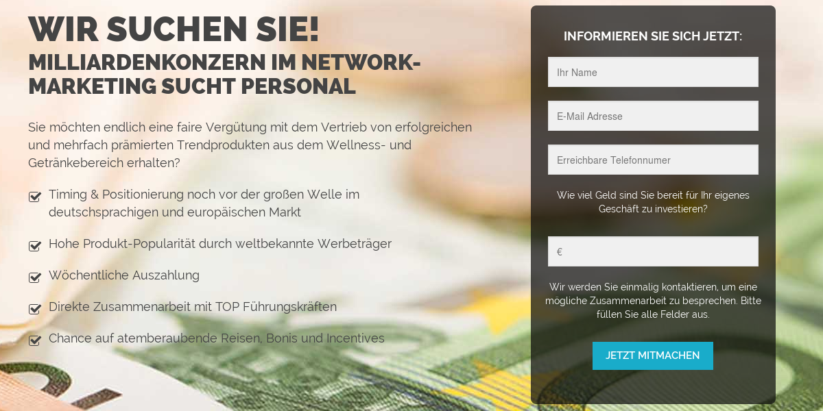 Richpro Seite zur Sammlung von Adressen.