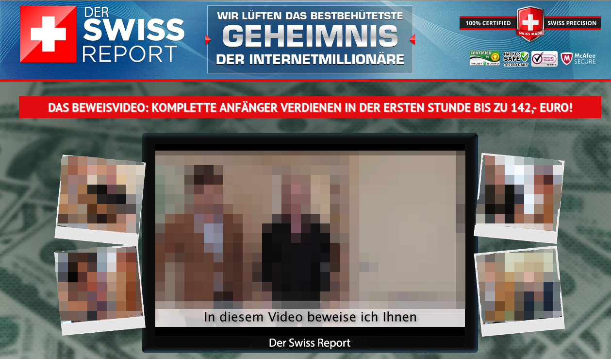 Der Swiss Report - Landing page