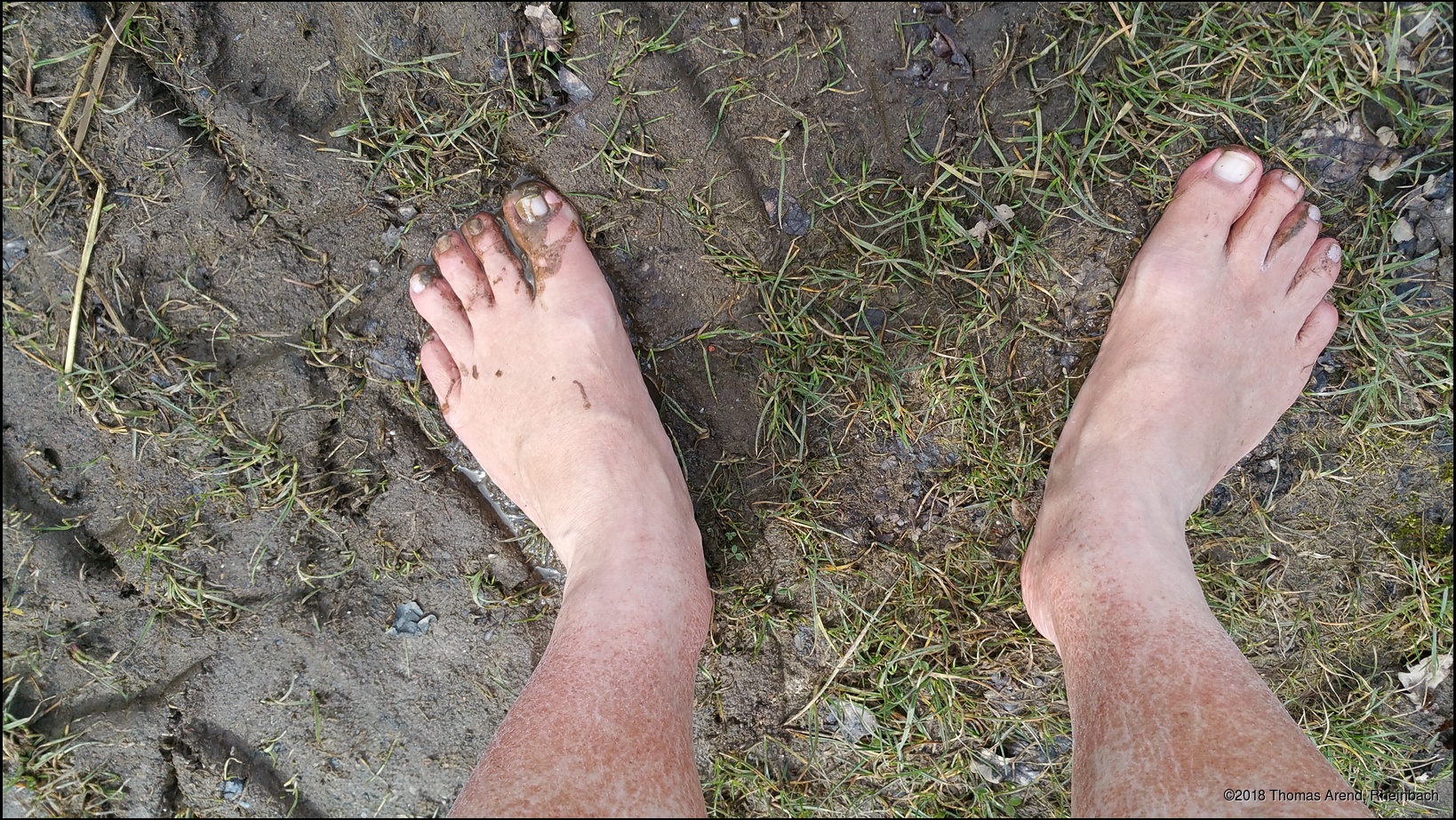 Aufgeweichter Feldweg