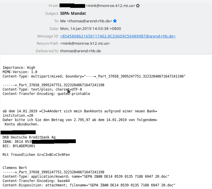 SEPA Mandat - Erlaubnis zum Abbuchen